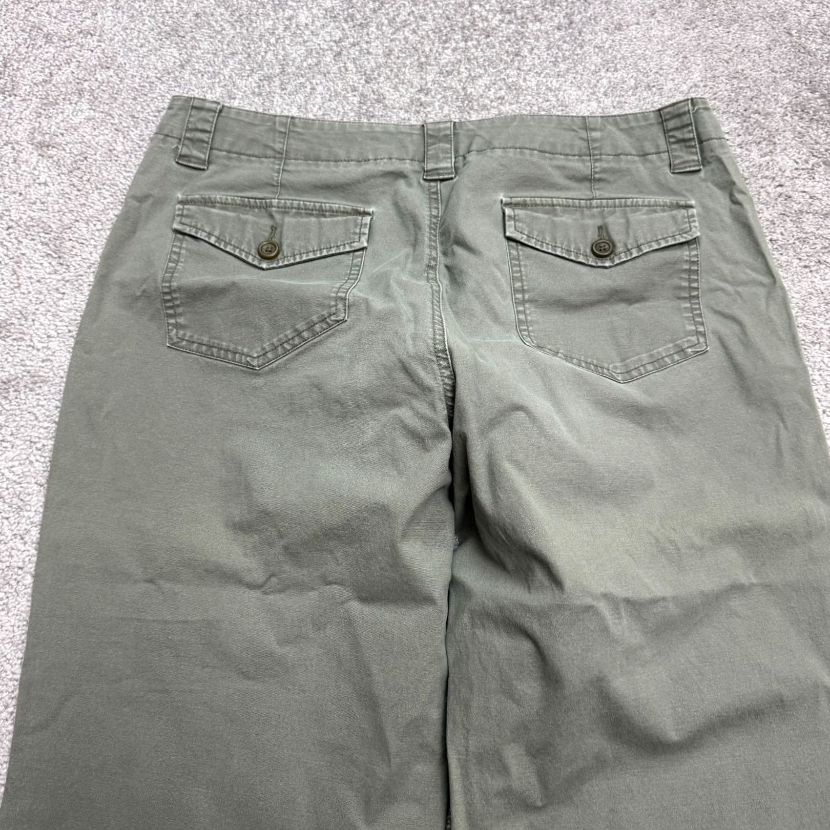Dockers DOCKERS Cargo Pants Womens 12 Olive Green Canvas Cotton Spandex High Rise Straight Front Casual Streetwear Outdoor Group: Pants Size 34" / US 12 / IT 48 - 4 Thumbnail