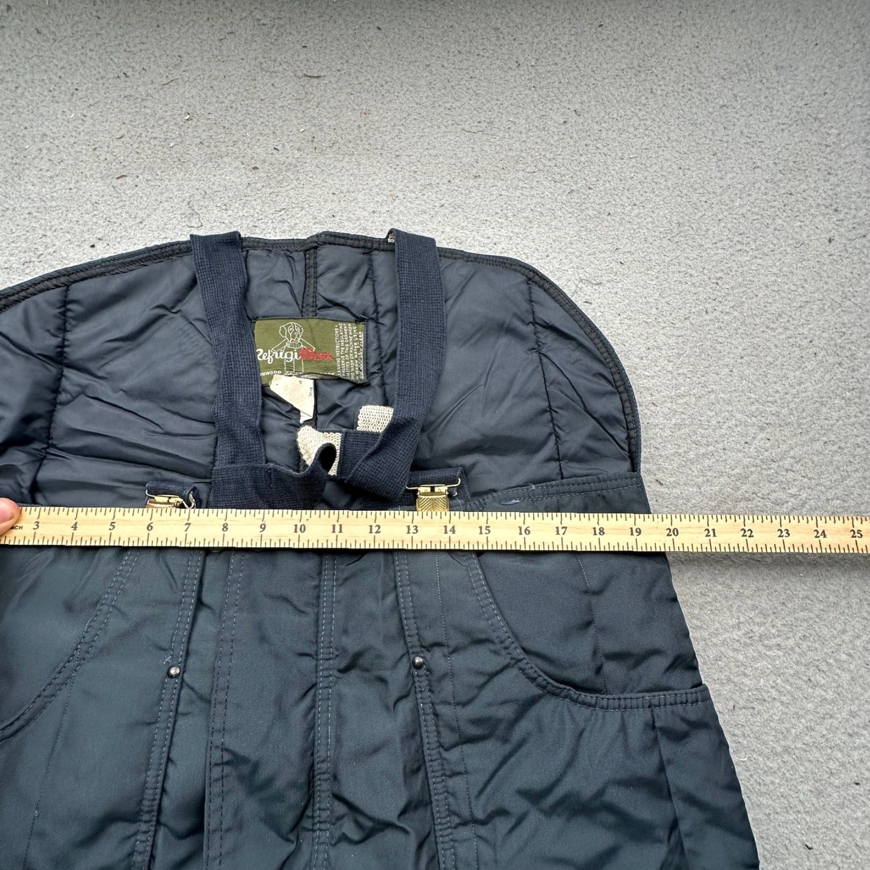 Refrigiwear VINTAGE RefrigiWear 345 Bib Overalls Mens Medium Navy Nylon Quilted Insulated Overalls Mens Medium Navy Size US 31 - 3 Thumbnail