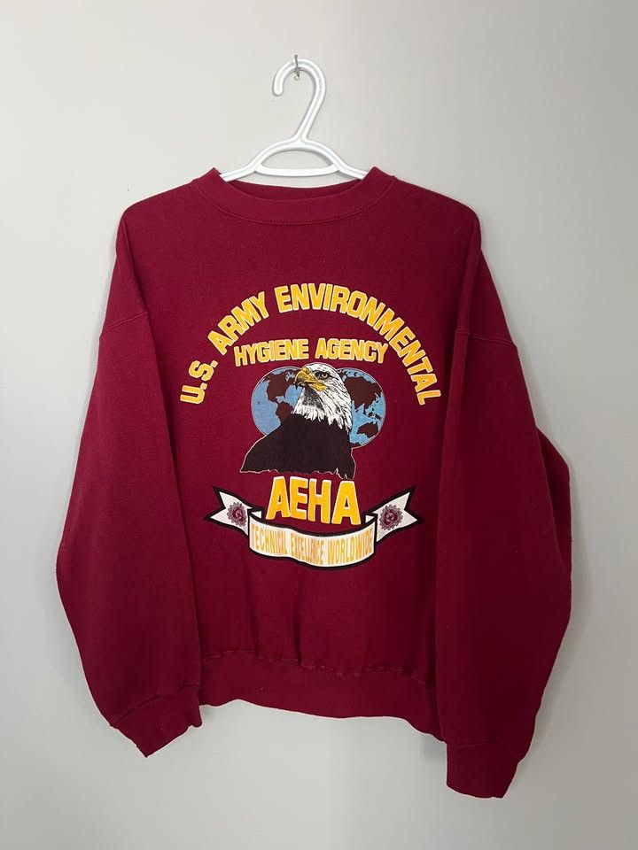 Artek Vintage 70s U.S Army Environmental Hygiene Agency Sweatshirt Size US L / EU 52-54 / 3 - 1 Thumbnail