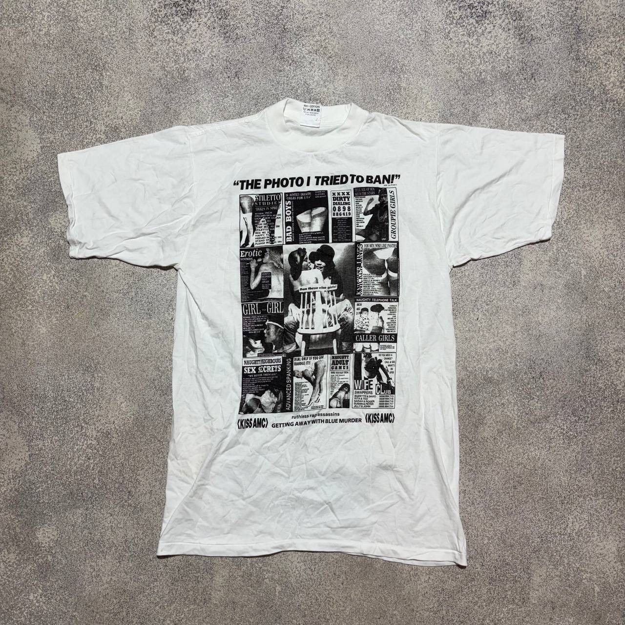 Band Tees 90s Kiss AMC "A bit of" Britse pop Band Sexy Girl Tour Size US L / EU 52-54 / 3 - 1 Thumbnail