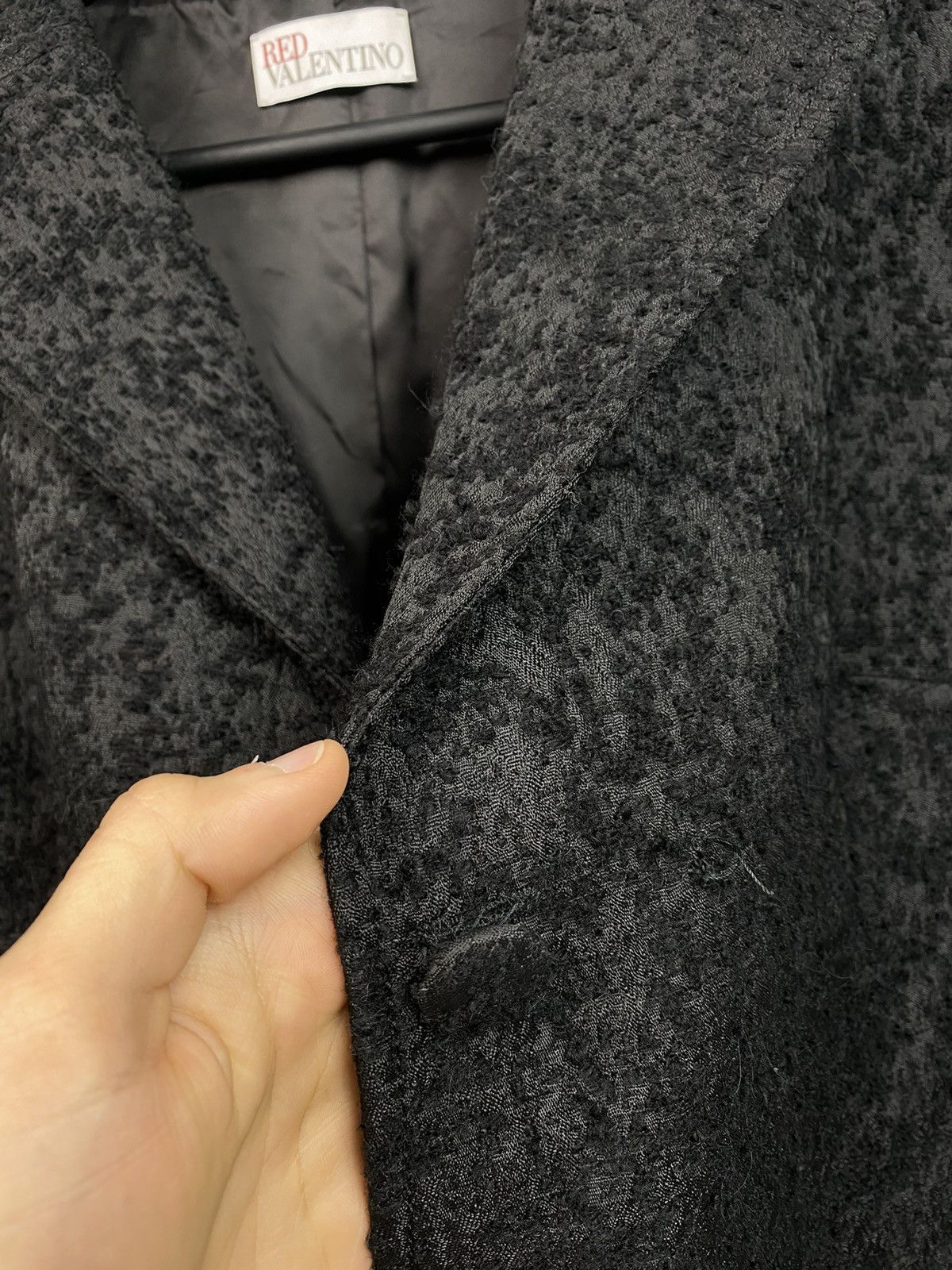 RED Valentino RED Valentino Wool Jacket Women Blazer Black Coat Size L / US 10 / IT 46 - 7 Thumbnail