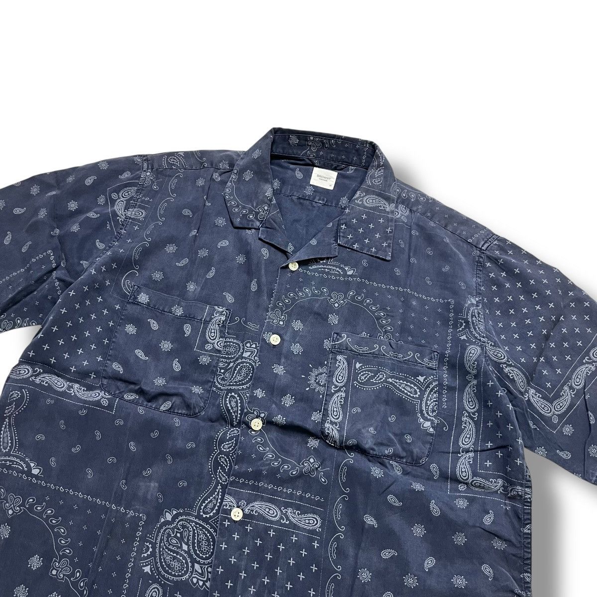 Hysteric Glamour Vintage🔥 BROWNY Double Pocket Patchwork Bandana Shirt Size US M / EU 48-50 / 2 - 2 Thumbnail