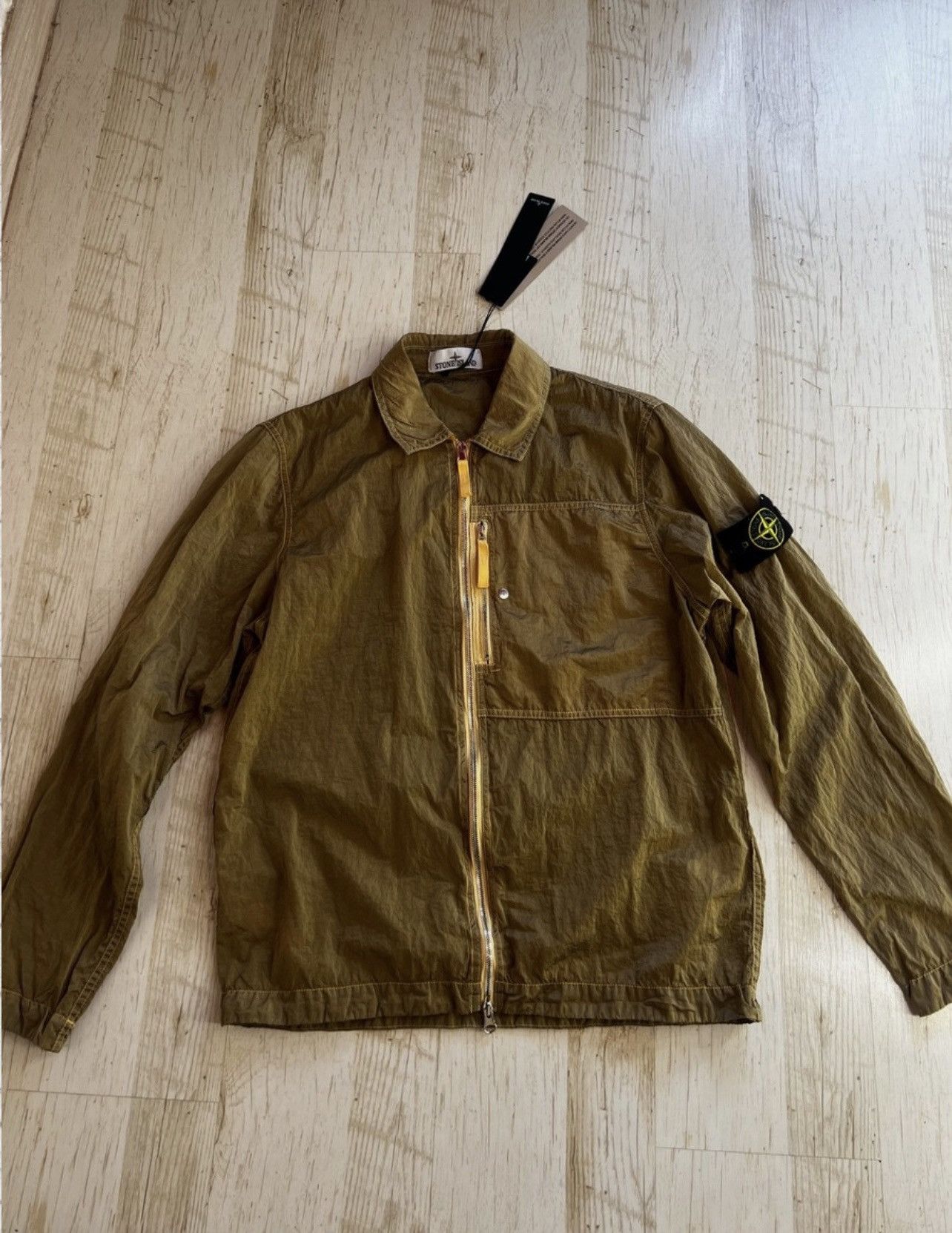 Stone Island Stone Island Nylon Metal Zip Overshirt – Mustard – Size M Size US M / EU 48-50 / 2 - 4 Thumbnail