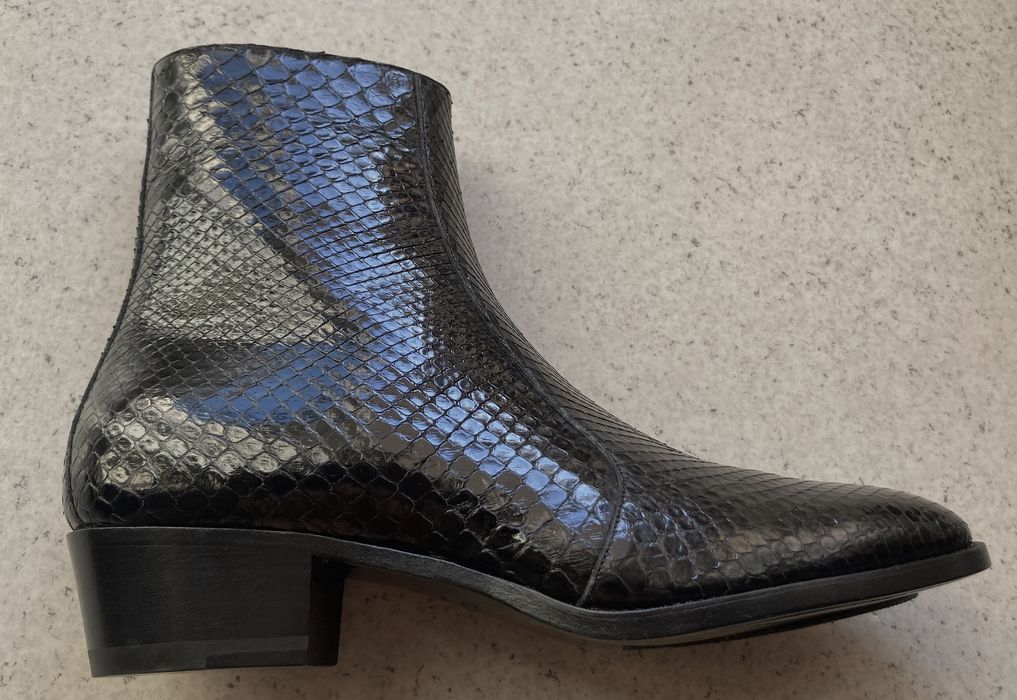 celine-bnwob-python-drugstore-zip-black-boots-ultra-rare-grailed