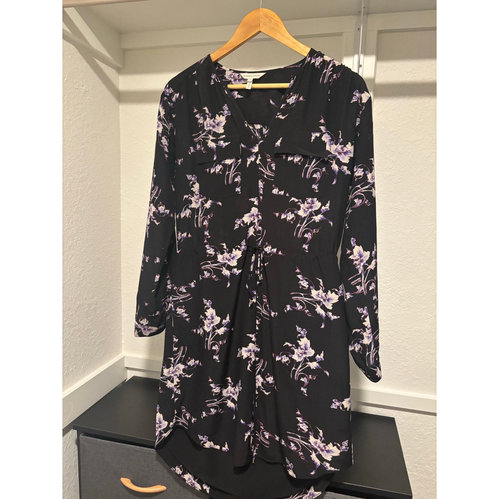 Rebecca Taylor NWOT Rebecca Taylor floral silk shirt dress size 0/small Size S / US 4 / IT 40 - 3 Thumbnail