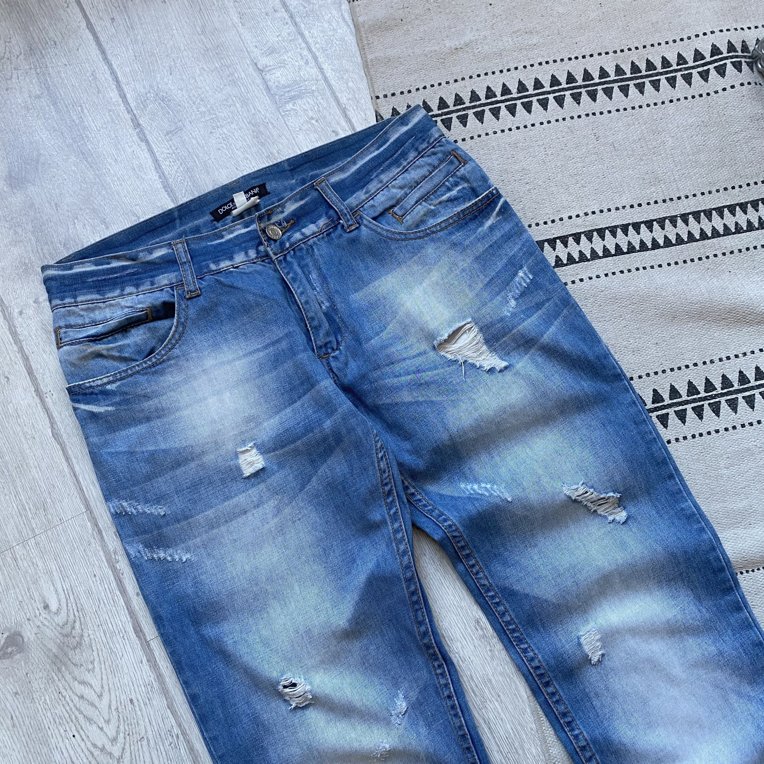 Dolce & Gabbana 👖Vintage 2000s Dolce Gabbana jeans slim Distressed Y2K Size US 32 / EU 48 - 2 Thumbnail
