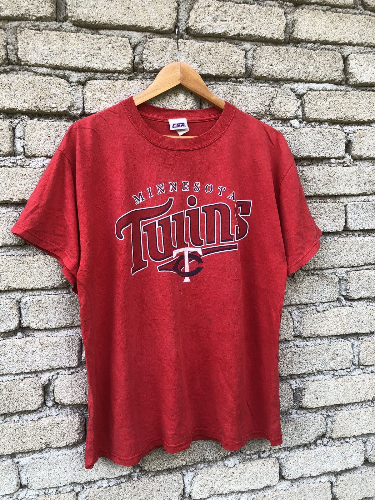 Vintage Vintage 90s Sunfaded MLB Minnesota Twins Tshirt Size US XL / EU 56 / 4 - 2 Thumbnail