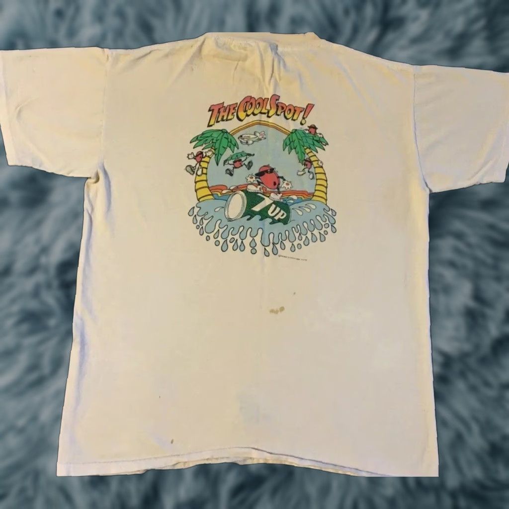 Thrasher VINTAGE 90s 7up Thrashed Faded Promo Shirt M White Crew Neck Short Sleeve Graphic Tee Men Distressed Coca Cola Surf Skate Grunge Funny 80s 90s USA Size US M / EU 48-50 / 2 - 1 Thumbnail