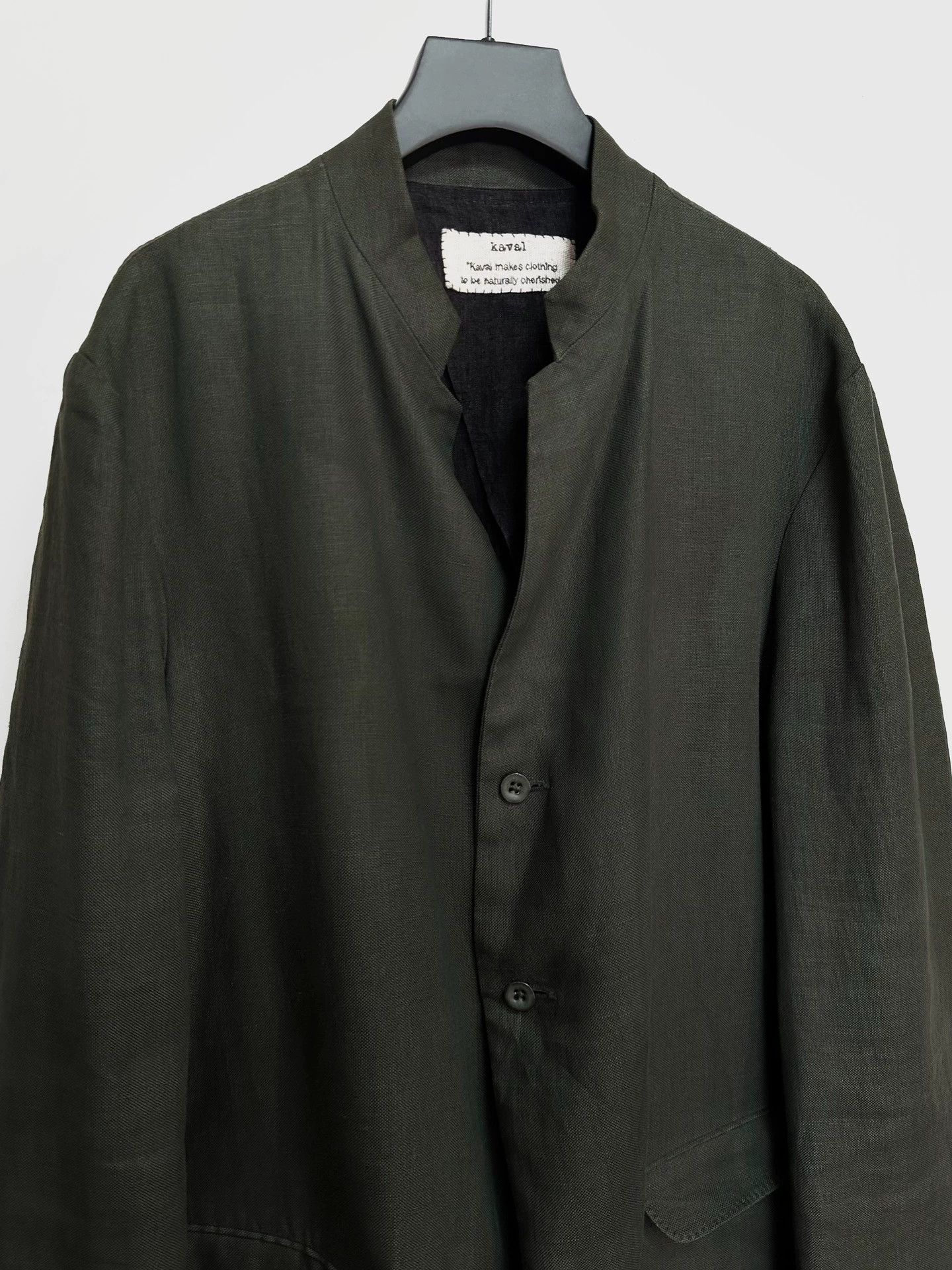 Other kaval ink-dyed linen jacket L gray-green Japan Size US L / EU 52-54 / 3 - 5 Thumbnail