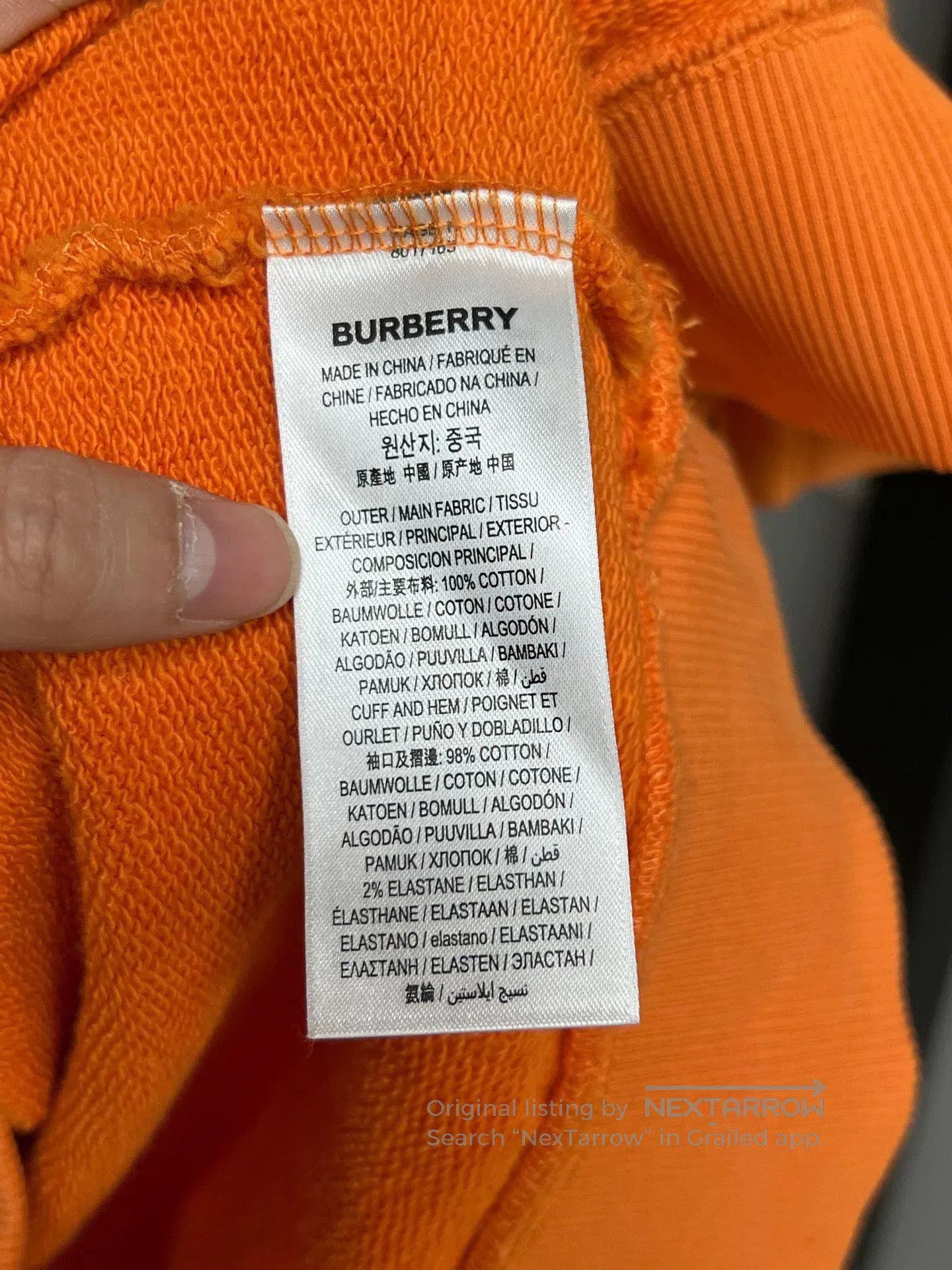 Burberry burberry orange hooded sweatshirt for men. Size US L / EU 52-54 / 3 - 3 Thumbnail