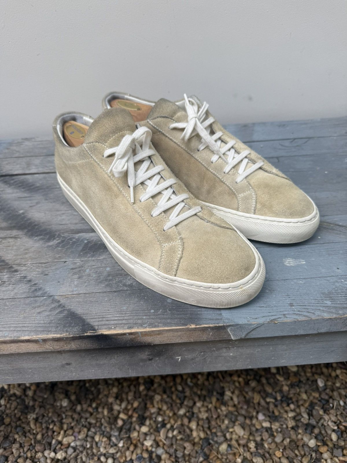 Common Projects Common Projects Achilles Low Suede Beige Size 44 or 11 Grailed