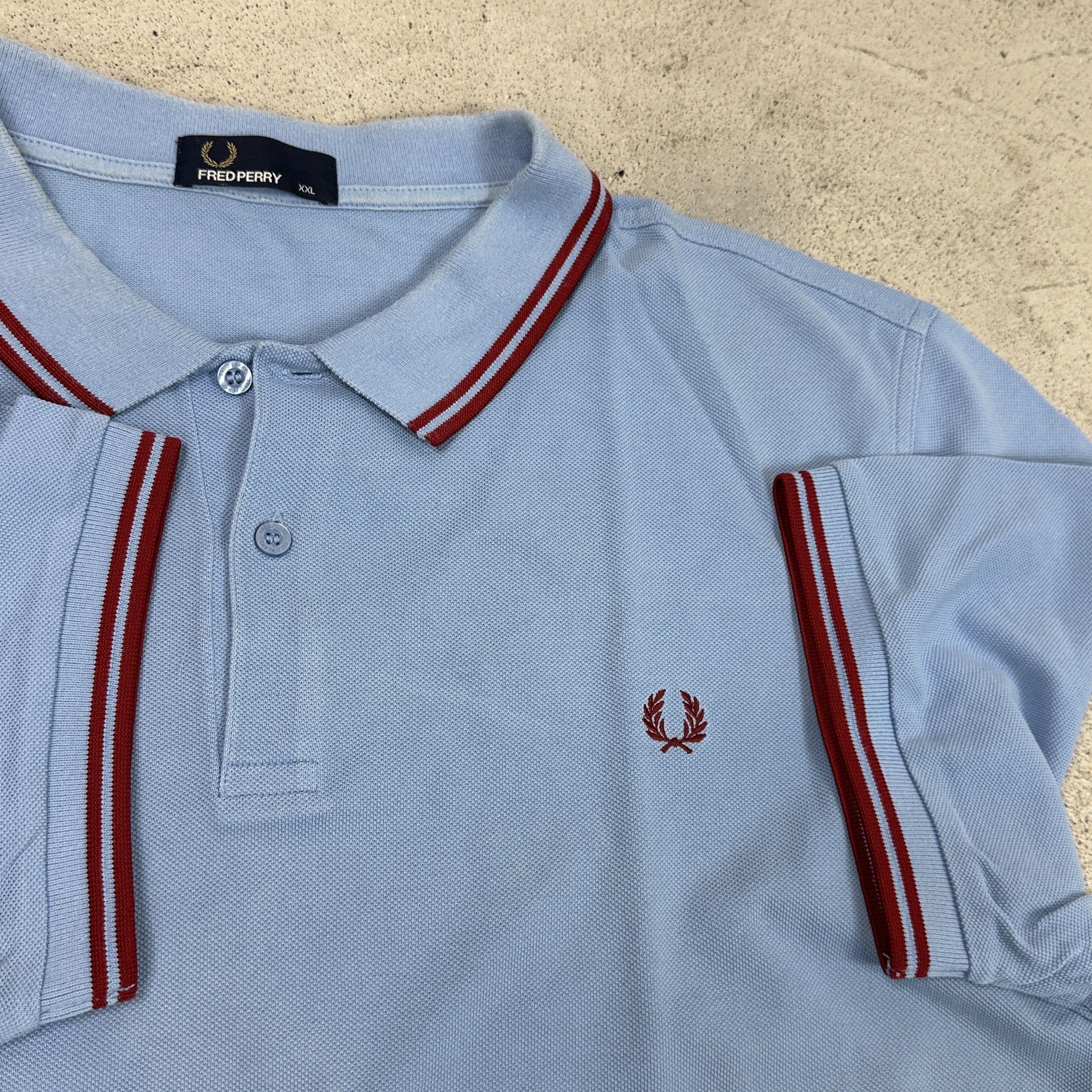 Fred Perry × Vintage Vintage Casual Preppy Oversize Polo Fred Perry T-shirt 00s Size US XXL / EU 58 / 5 - 5 Thumbnail