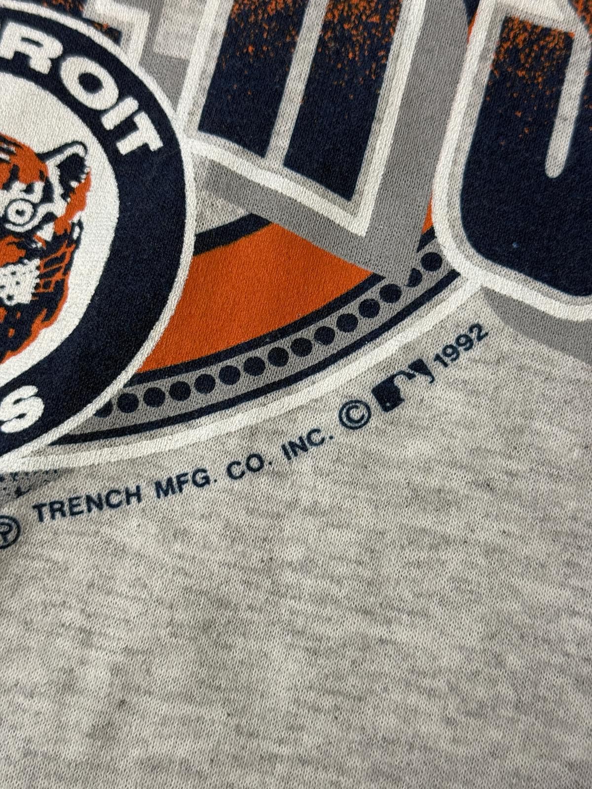 American Trench VTG Detroit Tigers T-shirt 1992 MLB Baseball Trench Tee - XL Size US XL / EU 56 / 4 - 4 Thumbnail