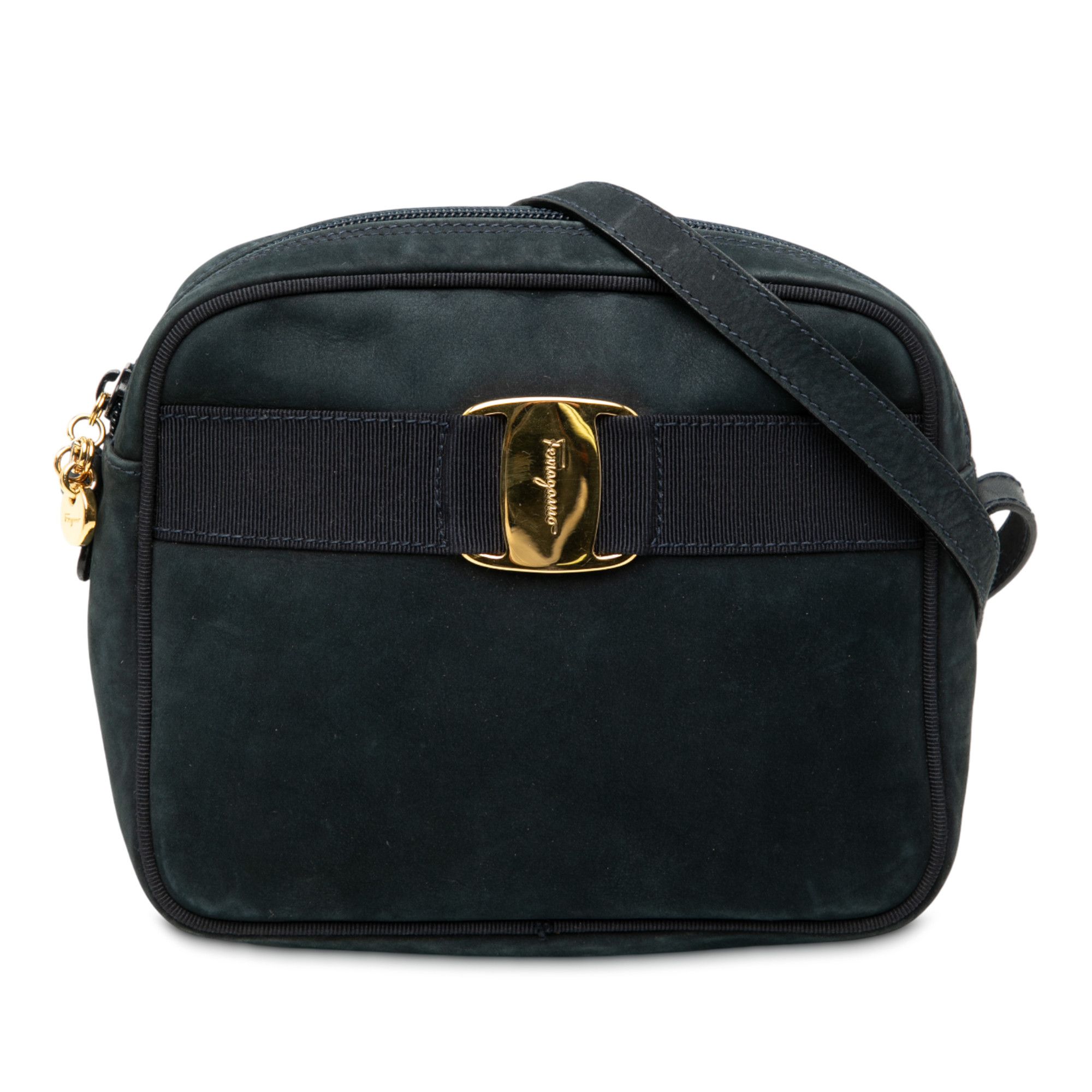 Salvatore Ferragamo Salvatore Ferragamo Suede Vara Bow Crossbody Size ONE SIZE - 1 Thumbnail