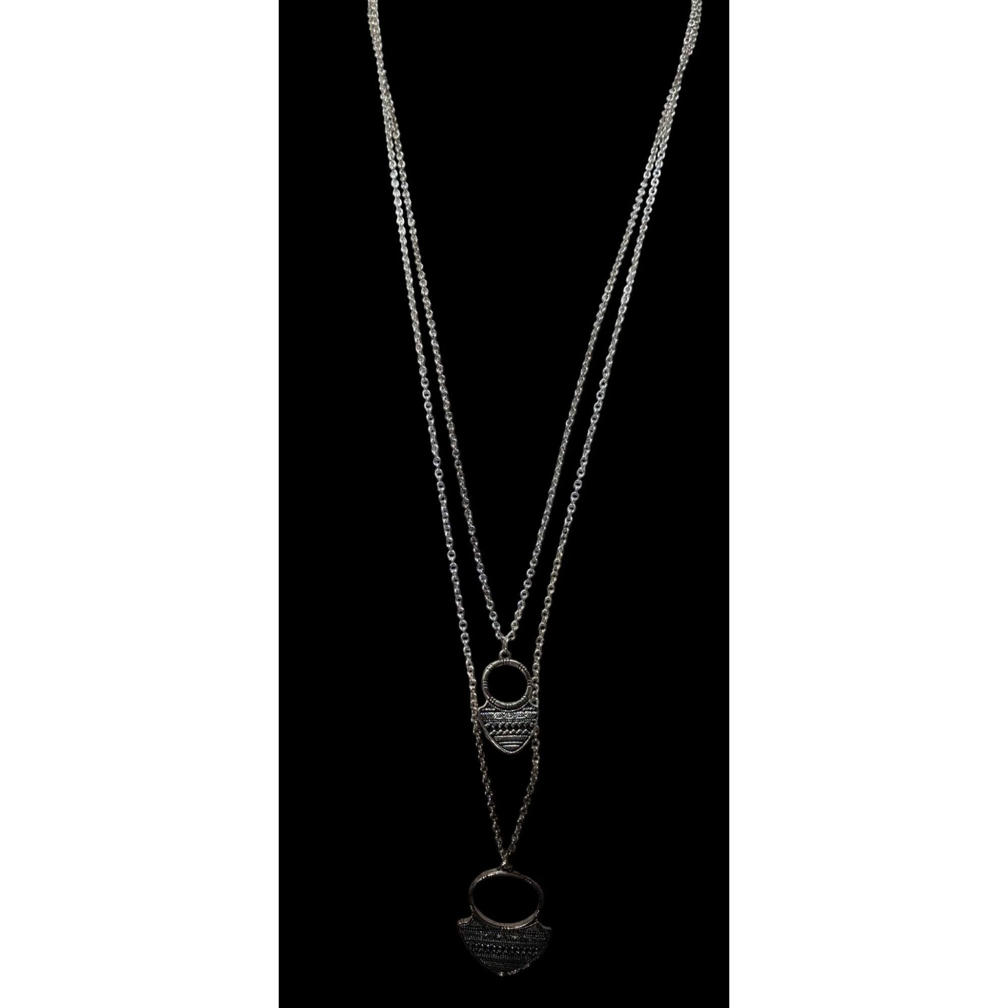 Other Multi Layer Tribal Shield Pendant Artisan Necklace Bohemian Size ONE SIZE - 4 Thumbnail