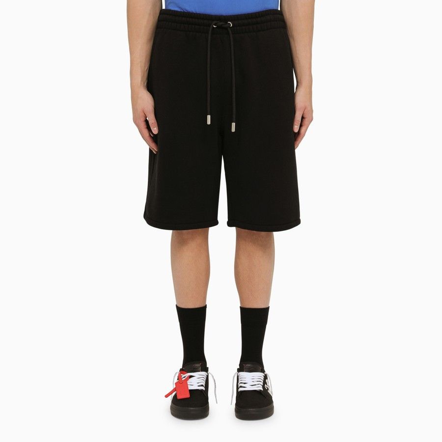 image of Off White O1D2Blof0424 Logo Shorts In Black, Men's (Size 34)