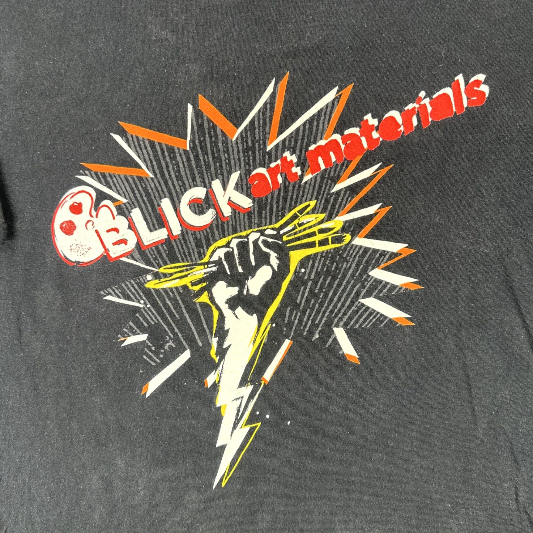 Fruit Of The Loom VINTAGE FOTL Heavy Mens L Black T Shirt SAIC Chicago BLICK Art Supplies Shirt Mens L Black 1990s Graphic Tee Size US L / EU 52-54 / 3 - 5 Thumbnail