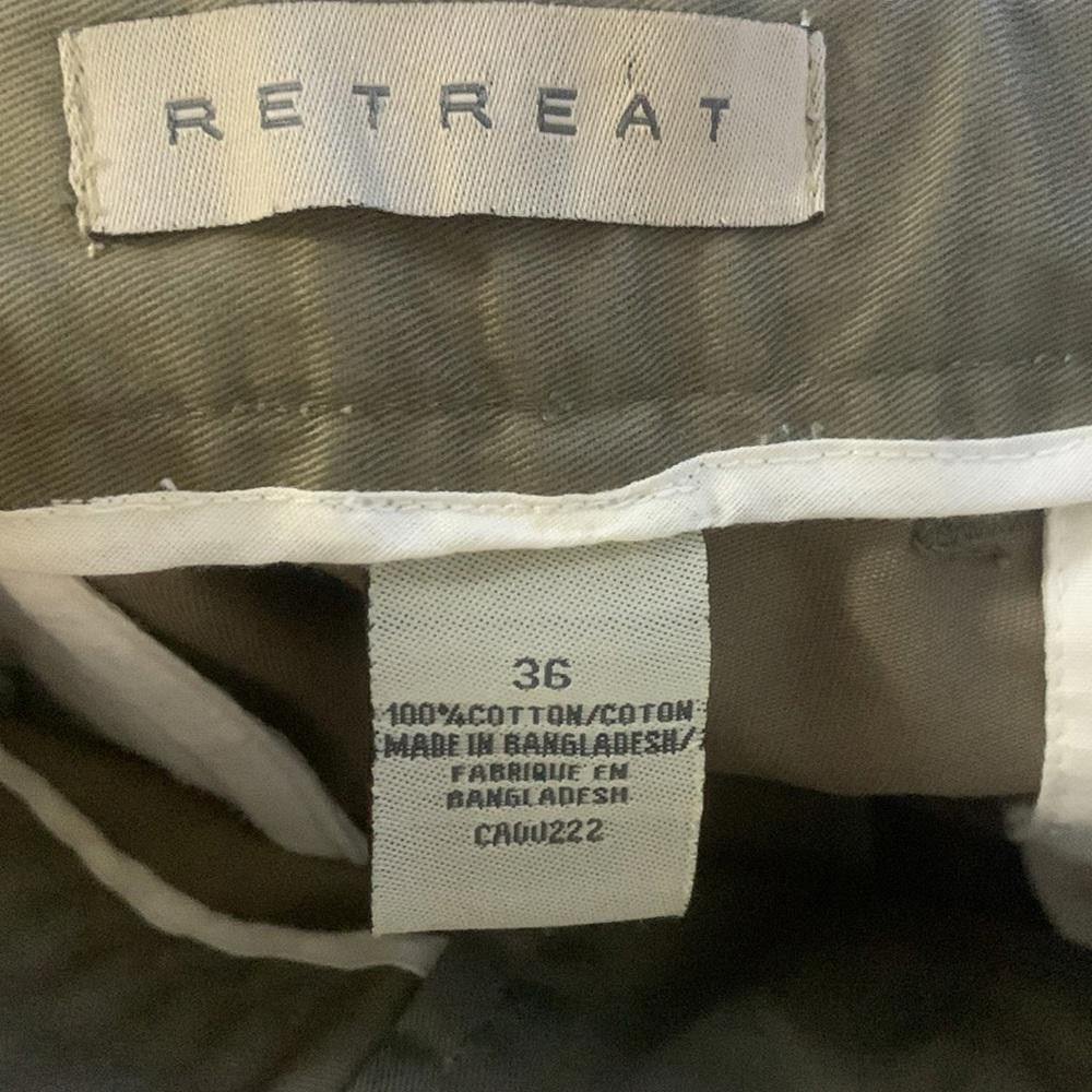 Designer RETREAT Shorts Safari Green Waist 36 Cotton Comfortable Fit Size US 36 / EU 52 - 8 Thumbnail