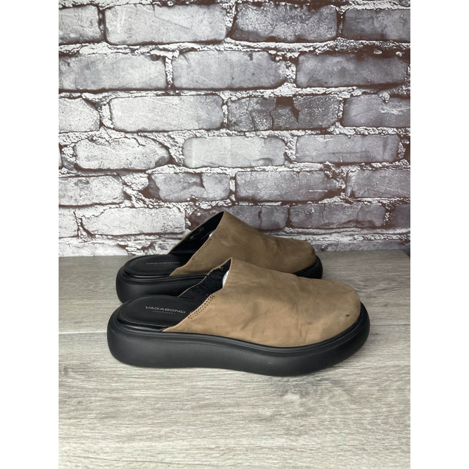 Vagabond Vagabond Blenda Brown Nubuck Leather Slide Platform Sandals Size US 7.5 / IT 37.5 - 3 Thumbnail