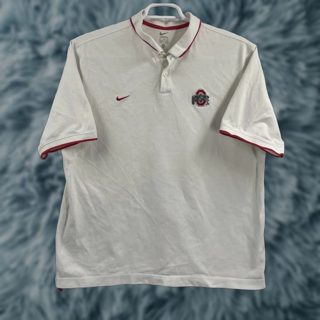 Nike Nike Polo Shirt Ohio State Adult XL Red White Football Polo Men Size US XL / EU 56 / 4 - 1 Thumbnail