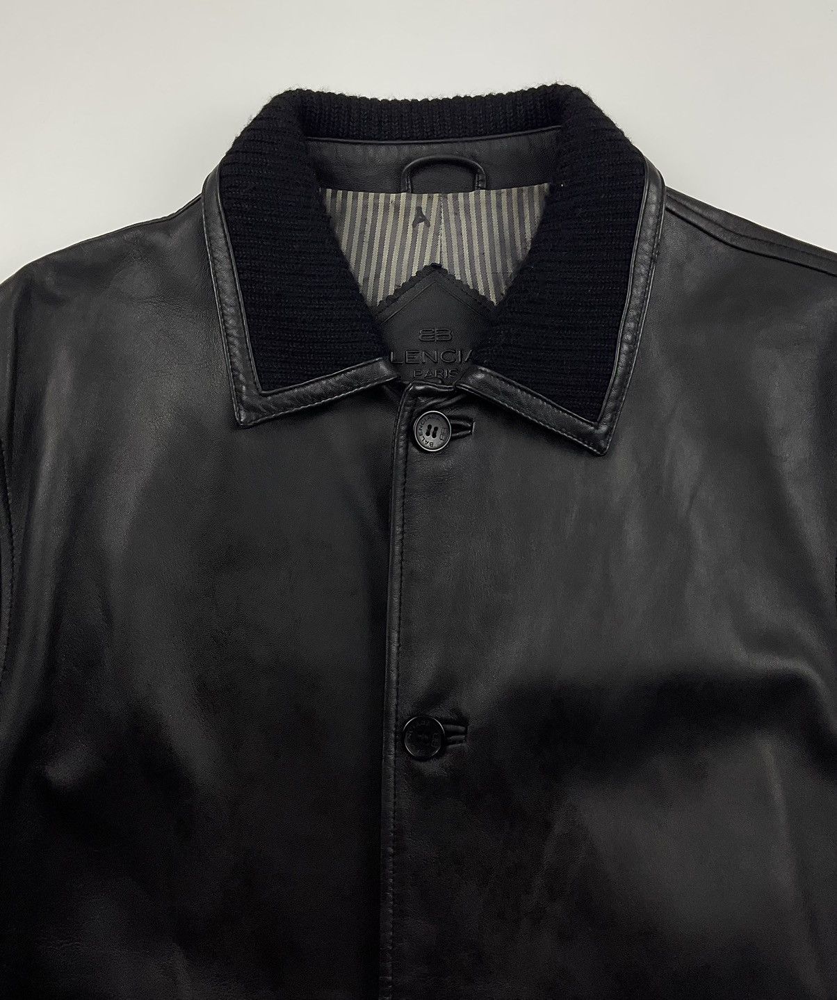Balenciaga Vintage Balenciaga Leather Jacket Size US XL / EU 56 / 4 - 7 Thumbnail