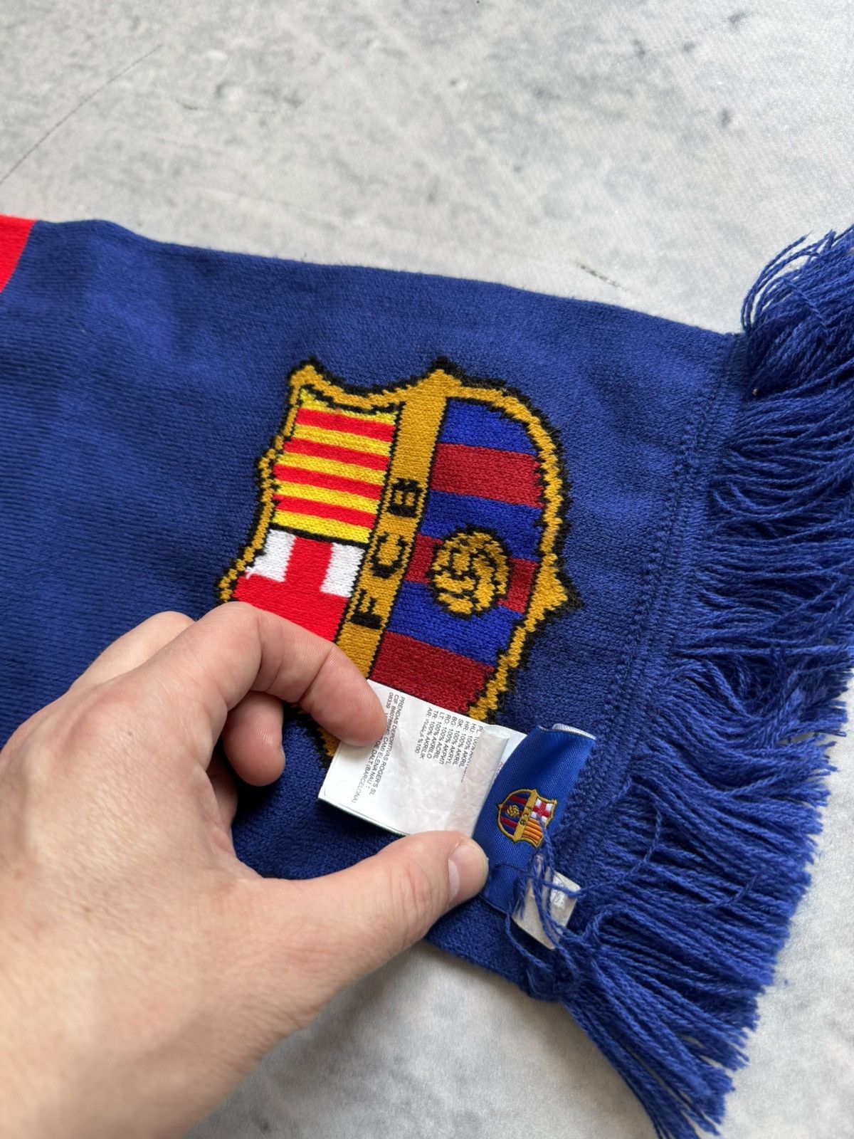 Vintage Blue scarf FCB football soccer collection Size ONE SIZE - 4 Thumbnail