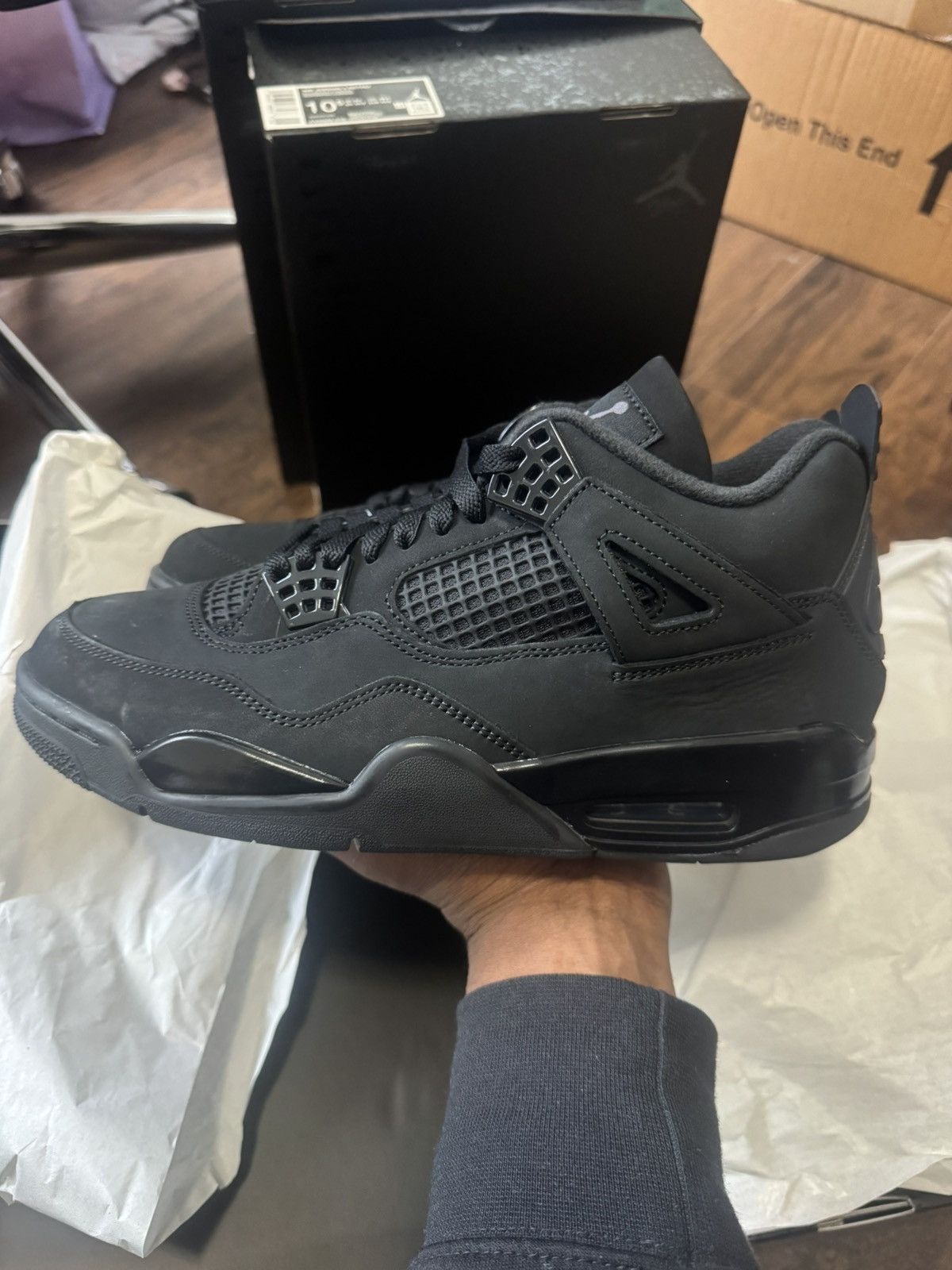 Nike 2025 Black Cat Jordan 4 Size US 9.5 / EU 42-43 - 2 Thumbnail