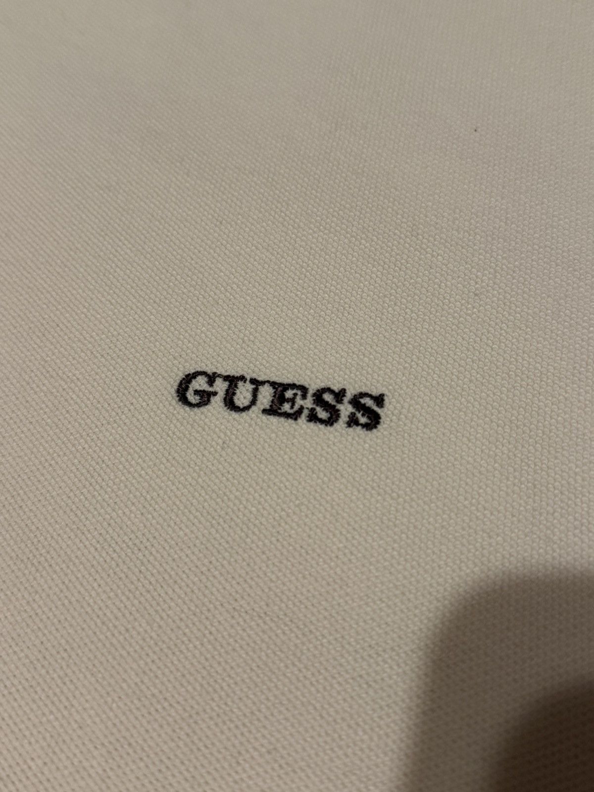 Guess Vintage Guess Small Logo Long Sleeve Polo Cream Large Size US L / EU 52-54 / 3 - 2 Thumbnail