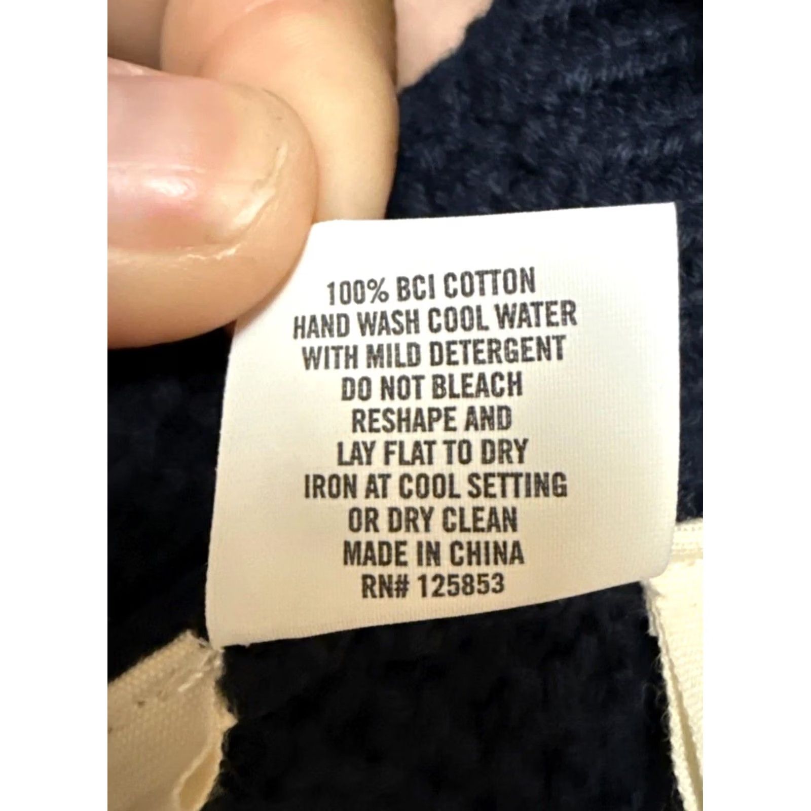 Taylor Stitch Sweater Mens 1XL Blue Cardigan Long Sleeve Cotton Knit Solid Classic, Men's — image 4 of 6
