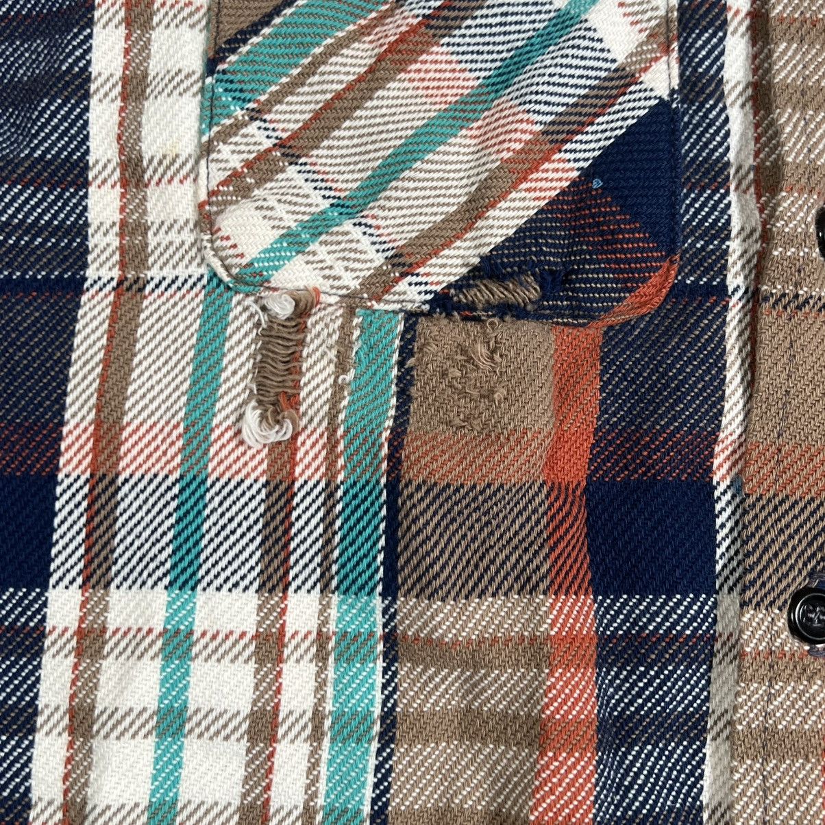 Other Vintage Big Mike Thick Plaid Flannel Button Down Shirt Size US XL / EU 56 / 4 - 4 Thumbnail