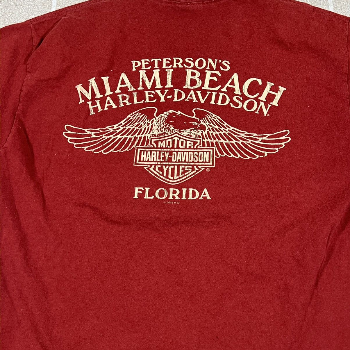 Harley Davidson Vintage Harley Davidson Miami Tshirt Biker Motorcycle Sz L Size US L / EU 52-54 / 3 - 6 Thumbnail