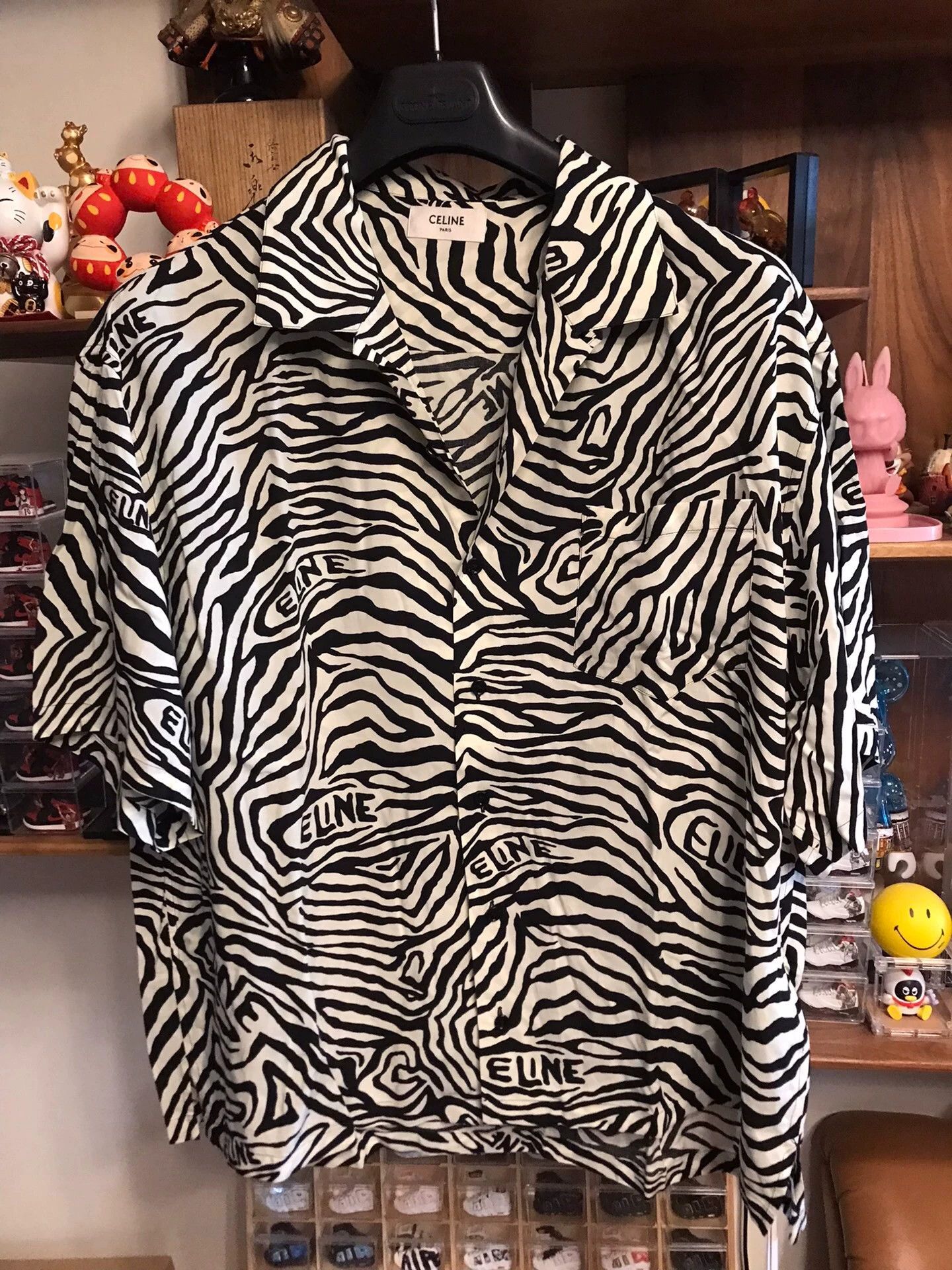 Celine Celine zebra print lettering short-sleeve shirt 40 Size US XXS / EU 40 - 1 Thumbnail