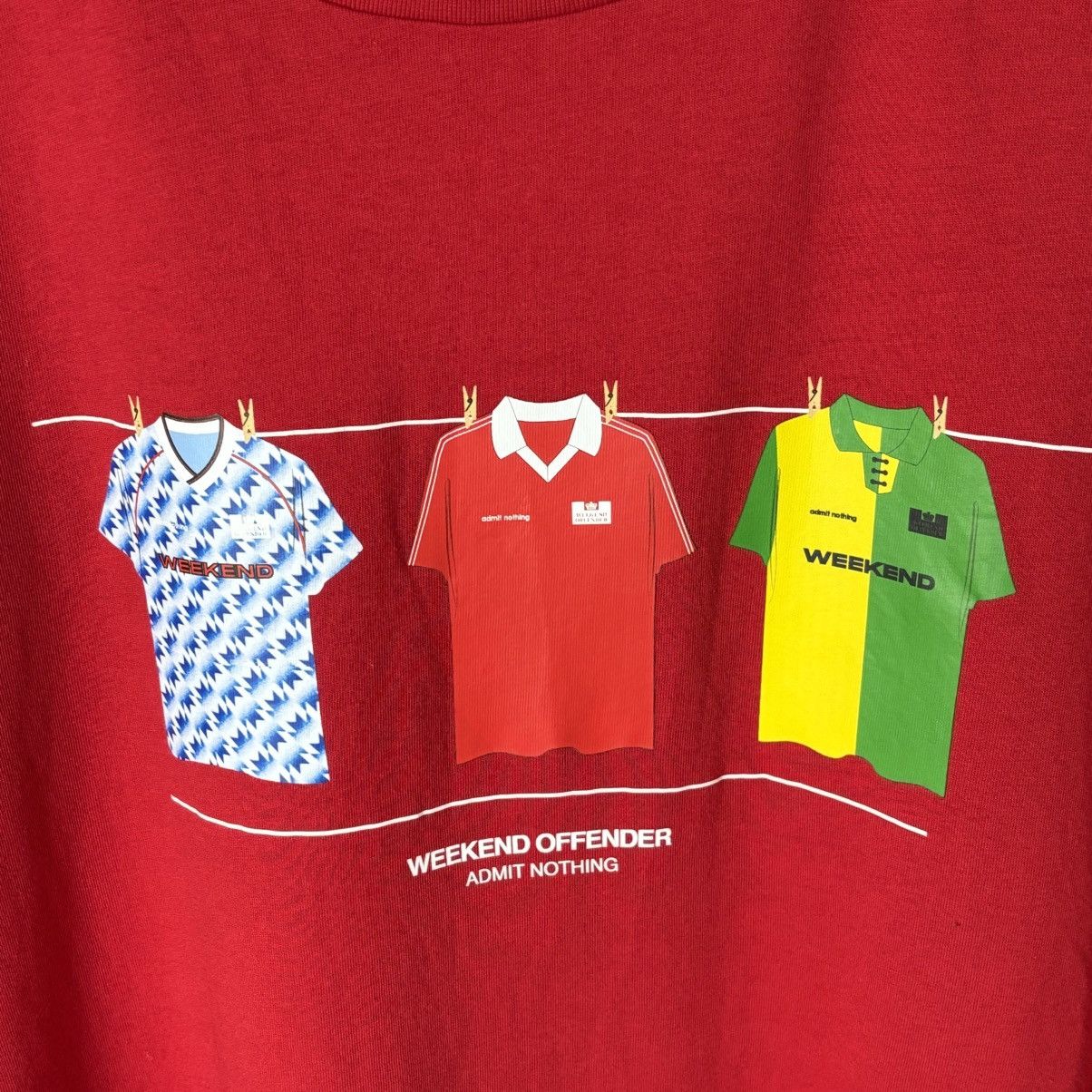 Weekend Offender Weekend Offender red t-shirt big logo 3xl casual streetwear Size US XXL / EU 58 / 5 - 5 Thumbnail