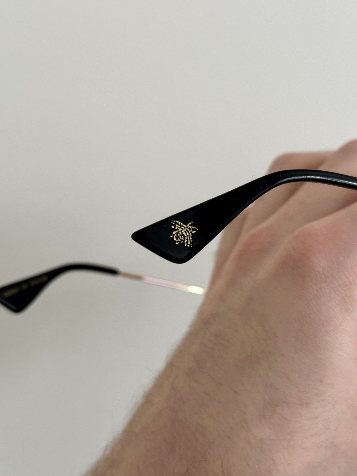 Gucci Gucci Aviator Pilot Sunglasses Gold Black 57mm Size ONE SIZE - 6 Thumbnail