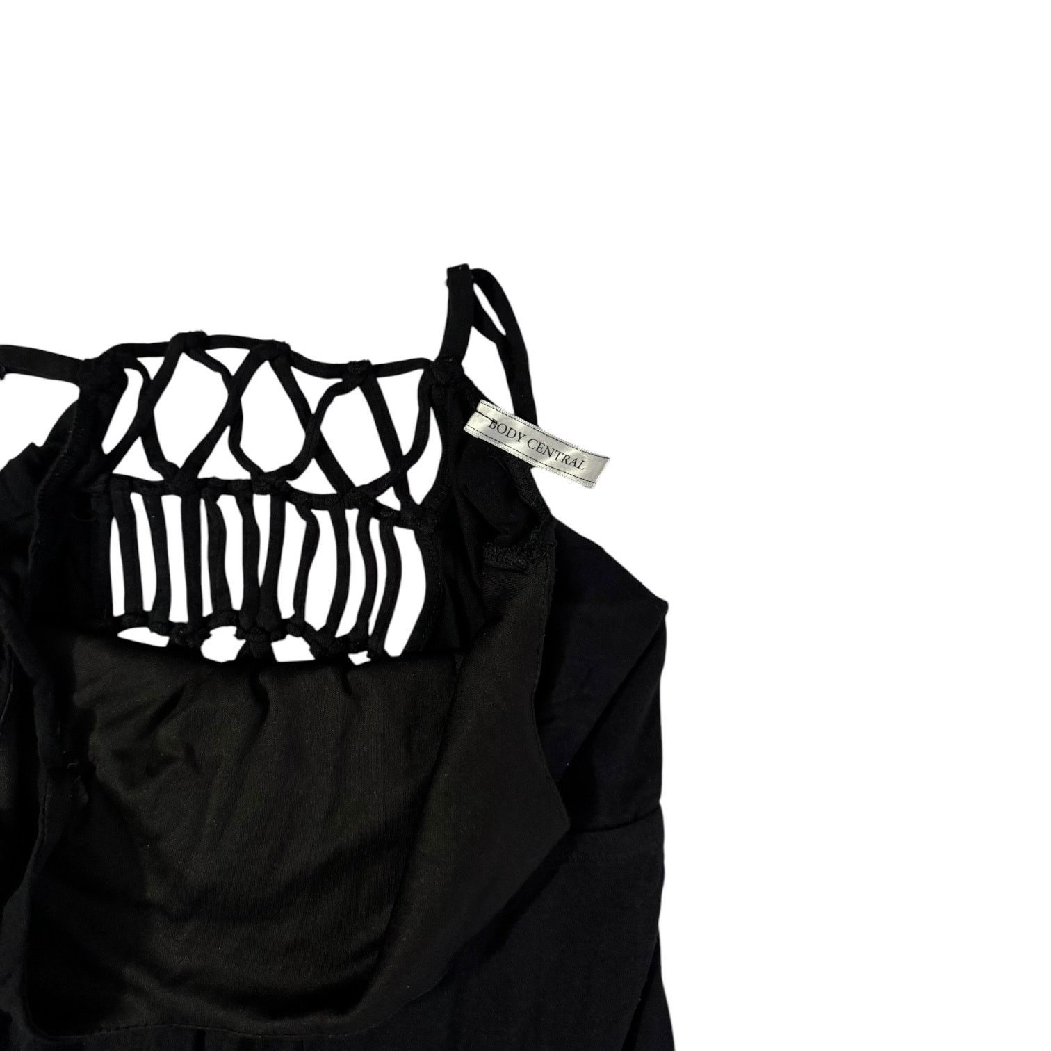Other Body Central Women’s Black Jumpsuit with Lattice Back Large Size 36" / US 14 / IT 50 - 2 Thumbnail