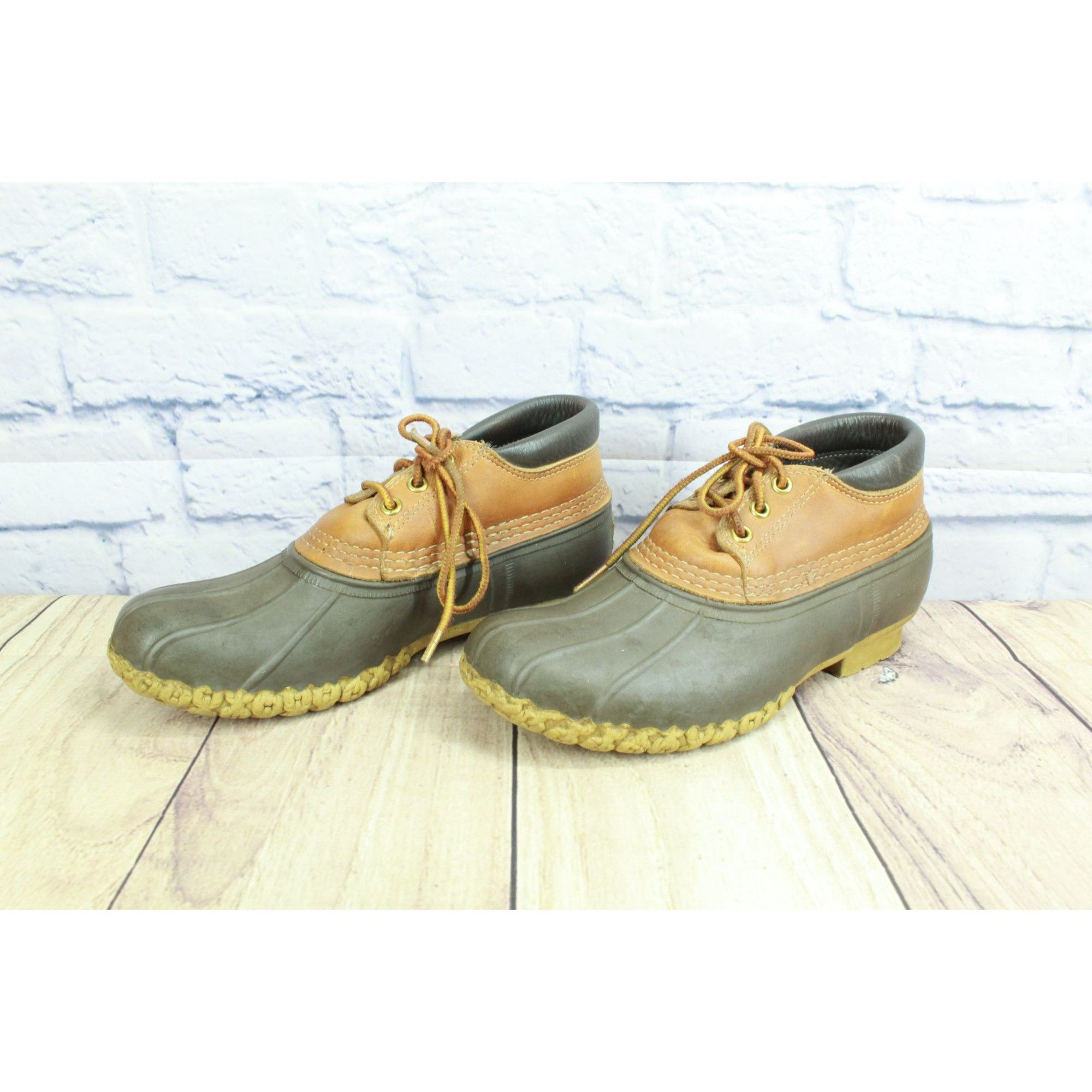 Leather LL Bean Women's Leather Unlined Gumshoes Ankle Duck Boots Size US 7 / IT 37 - 2 Thumbnail