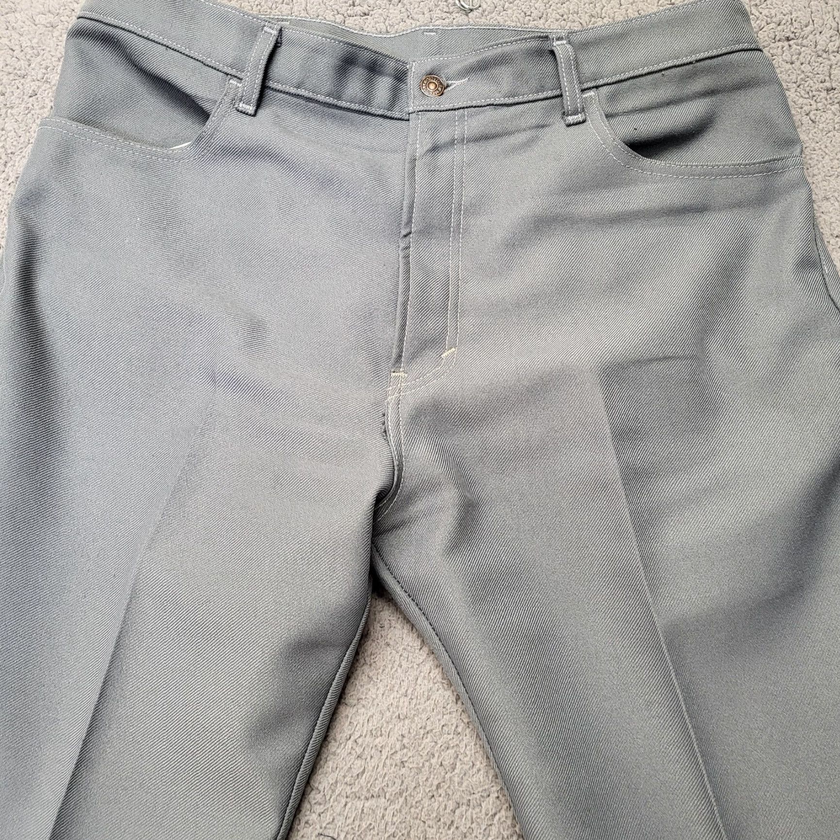 Levi's VINTAGE Levi's 517 Jeans Gray Bootcut 40x29 Regular Mens 1970s Polyester Black Tab Size US 39 - 5 Thumbnail