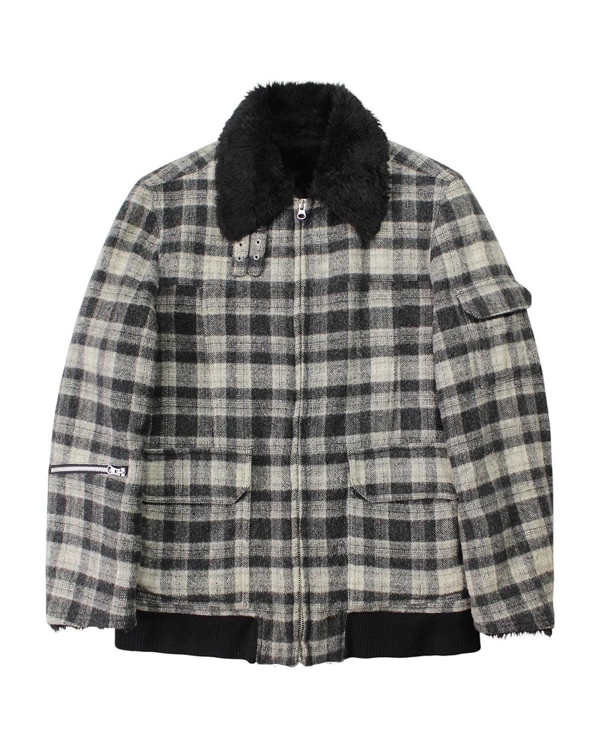 If Six Was Nine 2003 PPFM FUR WOOL TARTAN REVERSIBLE COAT JACKET Size US M / EU 48-50 / 2 - 1 Thumbnail