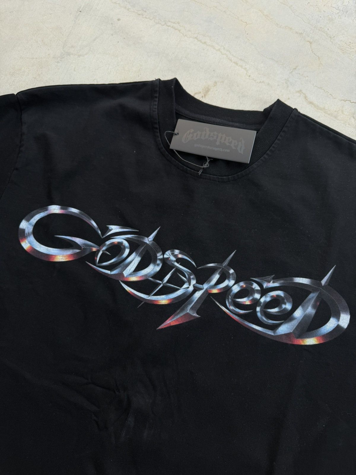 Godspeed Godspeed New Age Logo T-Shirt – Black Medium Size US M / EU 48-50 / 2 - 3 Thumbnail
