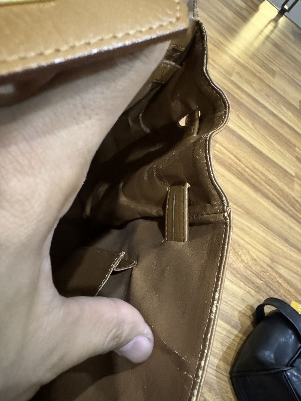 Handmade HANDMADE LEATHER BEIGE 'BIRKIN' BAG Size ONE SIZE - 8 Thumbnail