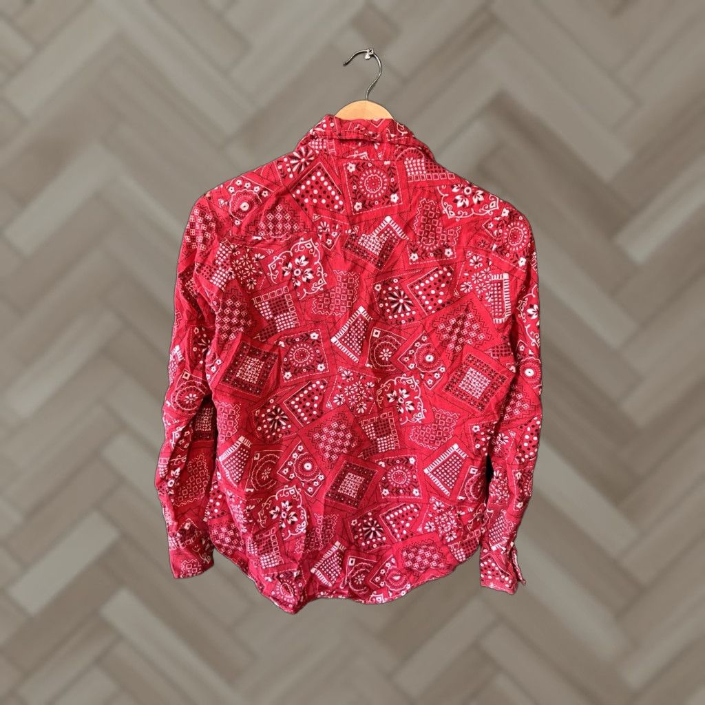 Vintage VINTAGE Northway Womens Red Long Sleeve Snap Up Paisley Pattern Medium Shirt Size M / US 6-8 / IT 42-44 - 1 Thumbnail