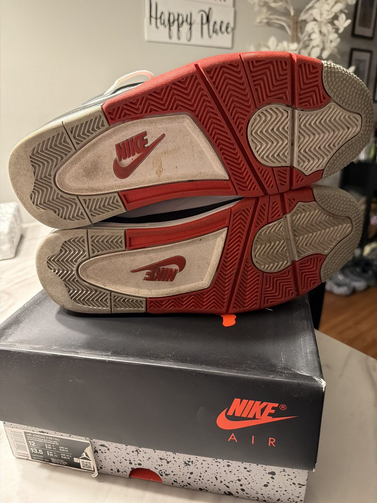 Jordan Brand Jordan 4 Retro Fire Red Size US 12 / EU 45 - 6 Thumbnail
