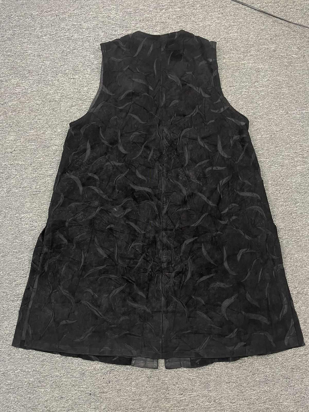 If Six Was Nine Vintage Designer Suede Leather Coat Sleeveless Floral Size US L / EU 52-54 / 3 - 5 Thumbnail