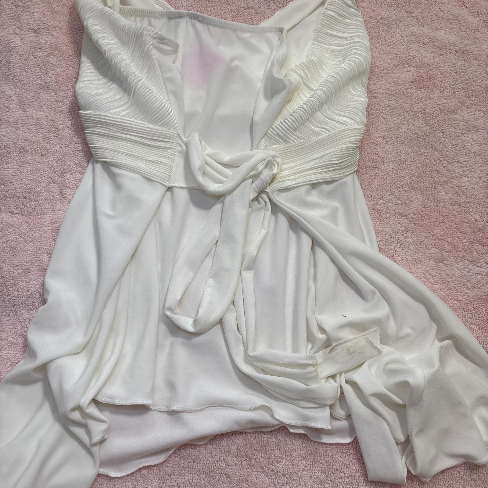 Other vintage flowy white tie back blouse Size XL / US 12-14 / IT 48-50 - 3 Thumbnail