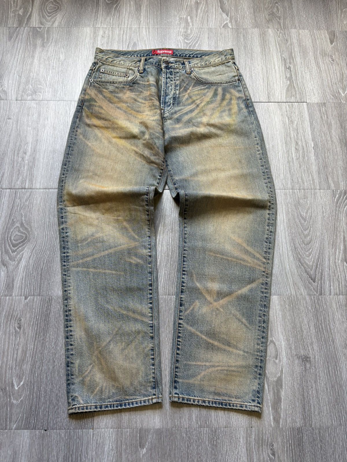 Supreme Supreme Dirty Indigo Denim Jeans FW25 Size US 32 / EU 48 - 2 Thumbnail