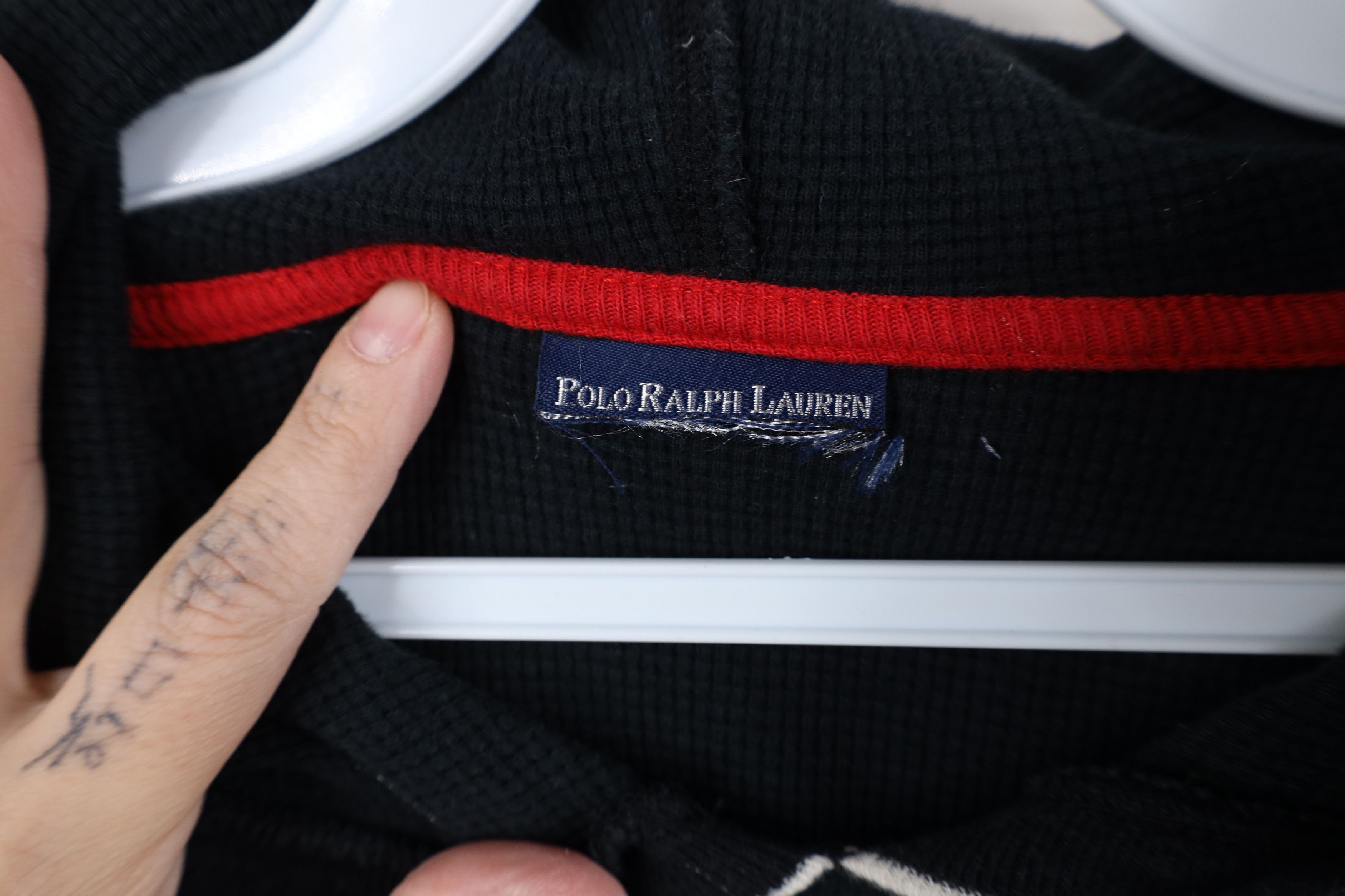 Ralph Lauren Vintage Ralph Lauren Thermal Waffle Knit Hoodie Sweatshirt Size US M / EU 48-50 / 2 - 10 Thumbnail