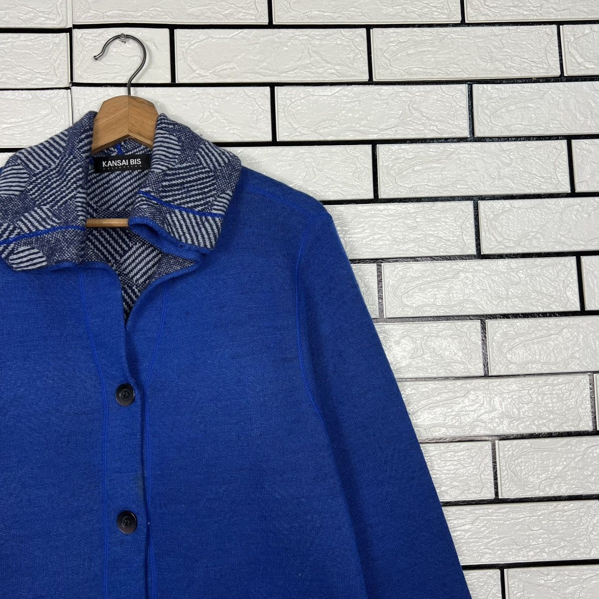 Kansai Yamamoto KANSAI BIS Collection Minimalist Button Jacket #4032-C183 Size L / US 10 / IT 46 - 4 Thumbnail