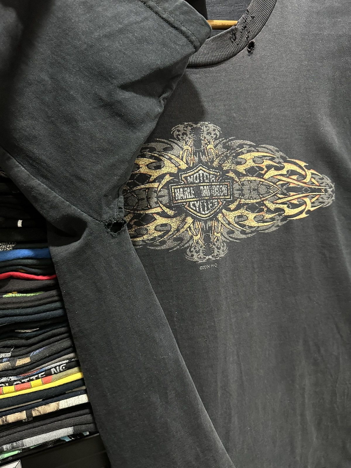 Harley Davidson Vintage Harley Davidson Arabic Distressed Boxy Tee Size US M / EU 48-50 / 2 - 5 Thumbnail