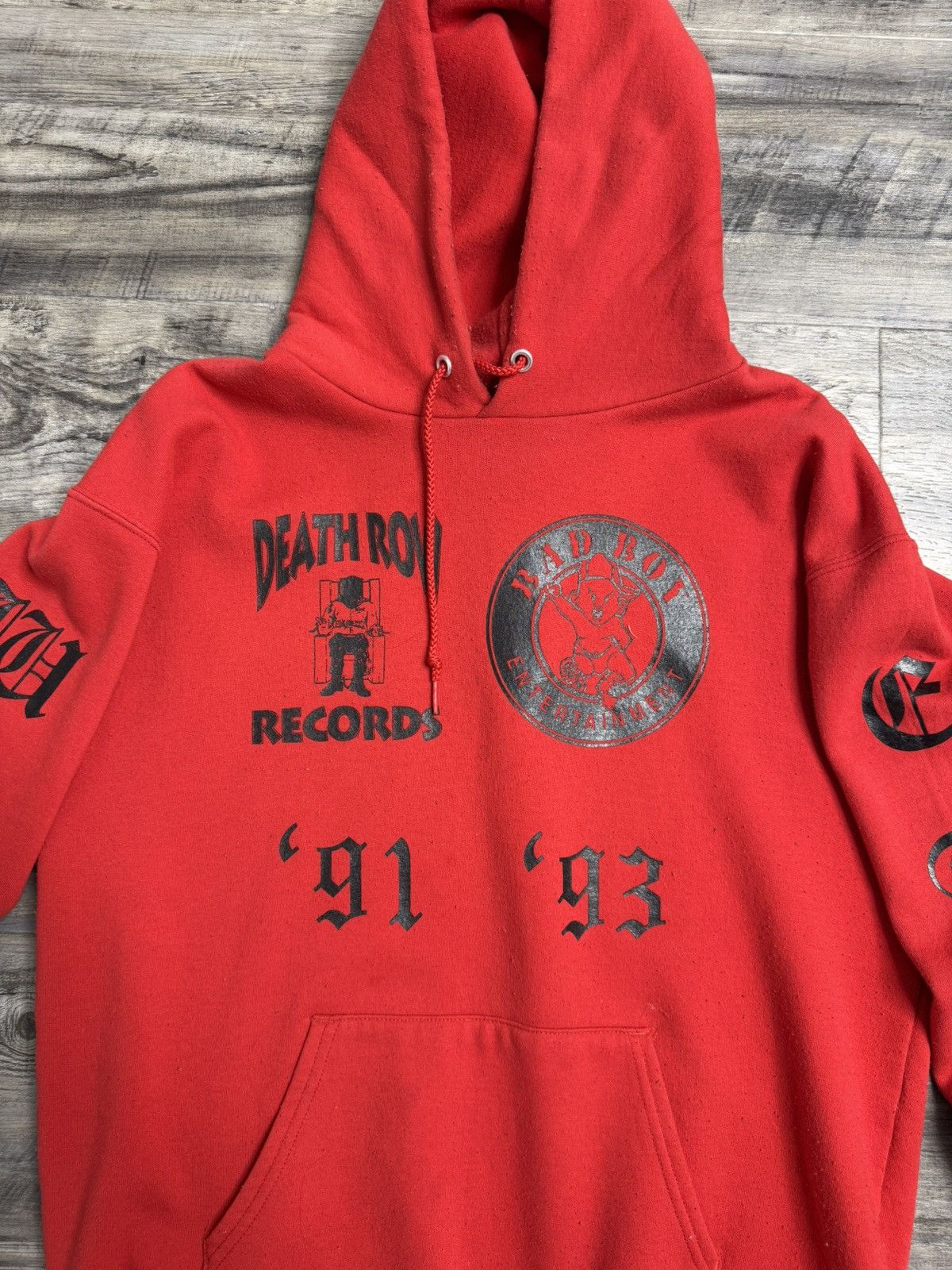 Darien Bruze Darien Bruze x Death Row Records Hoodie Red Size US M / EU 48-50 / 2 - 2 Thumbnail