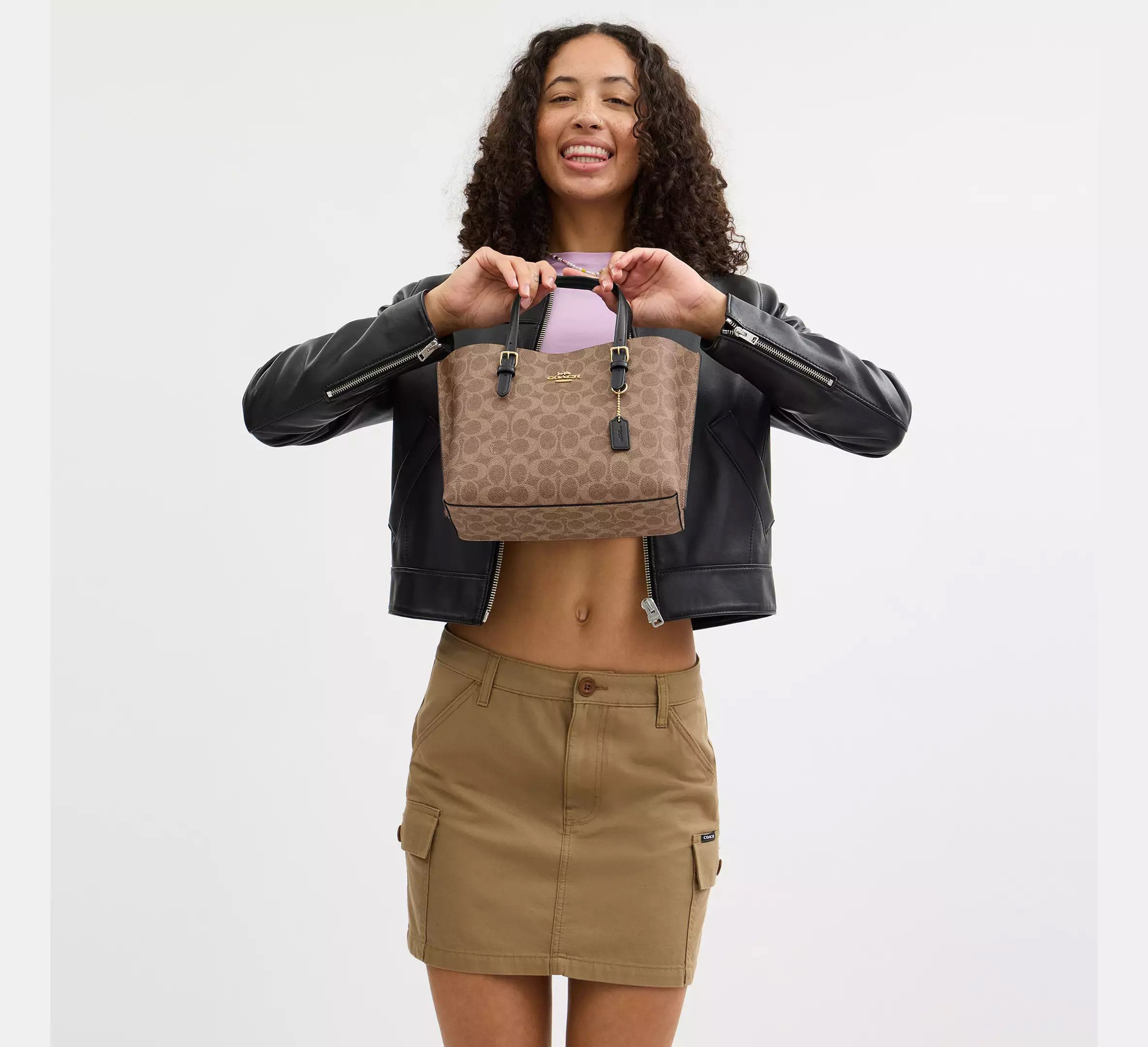 Coach Mollie Tote Bag 25 In Signature Canvas CV965 Size ONE SIZE - 2 Thumbnail